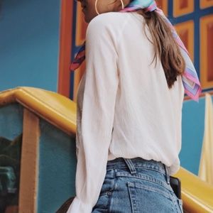 Zara romantic cream blouse